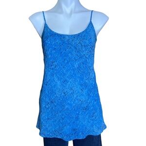 Women’s Bright Blue Lace-Effect Spaghetti Strap Camisole